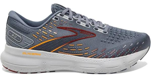 Brooks Glycerin 20 Mens 9.5 / GREY/CHILLI OIL/ORANGE