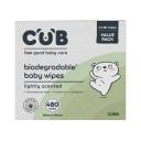 Cub Biodegradable Lightly Scented Baby Wipes 480 Pack