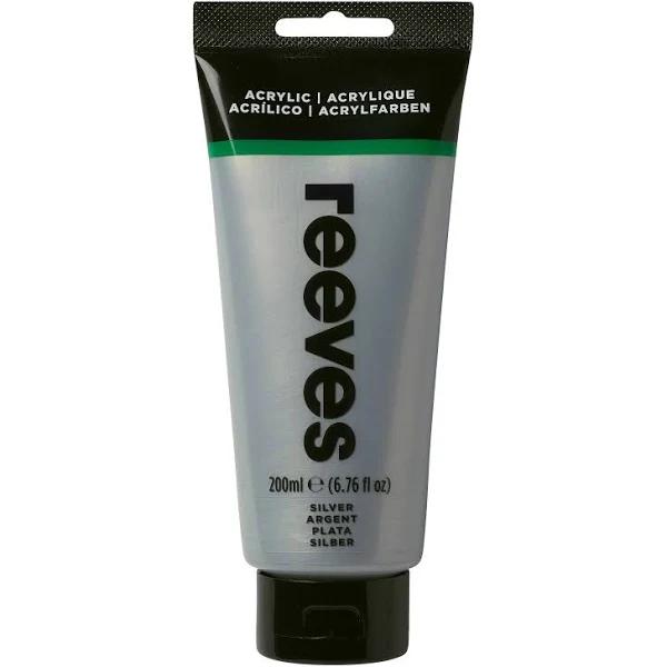 Reeves Artist Acrylic Paint 200ml Silver