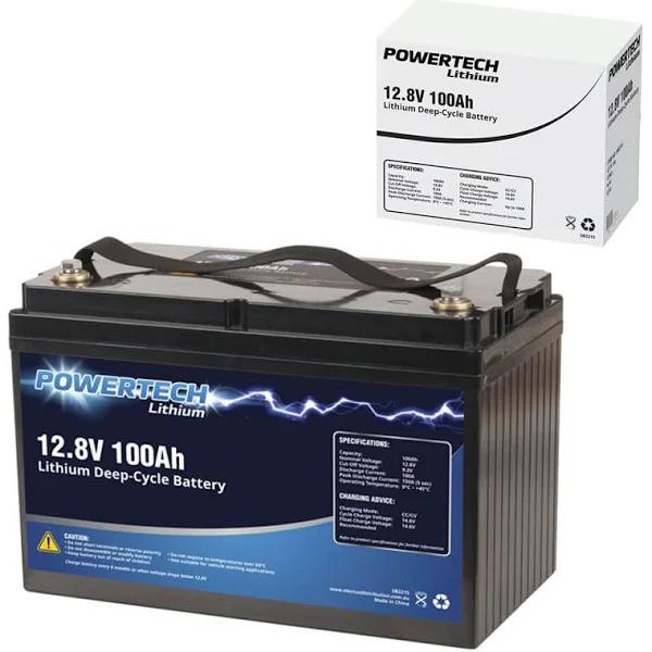 Powertech 12.8V Lithium Deep Cycle Battery Gn2 - 100Ah