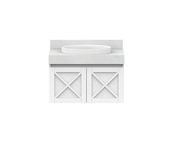 ADP Charleston Wall Hung Vanity 750mm Right Offset Bowl