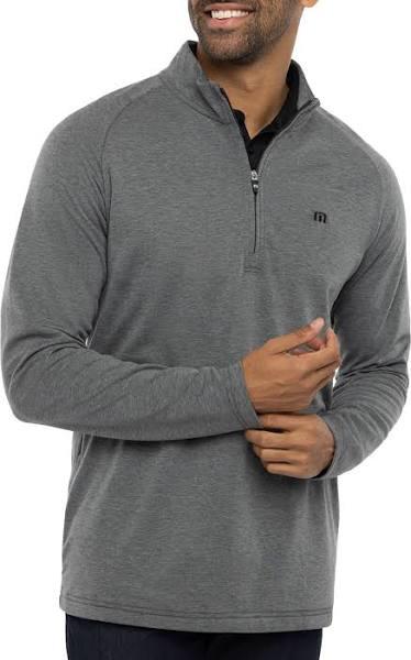 Travis Mathew Upgraded Golf Quarter Zip - Dark Grey, L