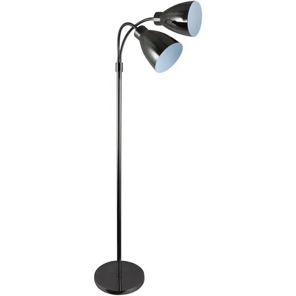 Retro Twin Floor Lamp - Gunmetal