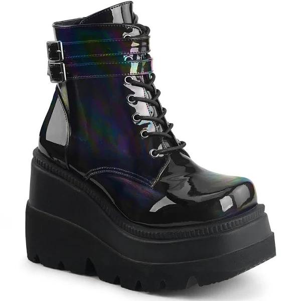 Demonia - Shaker 52 Wedge Platform Hologram - Boots