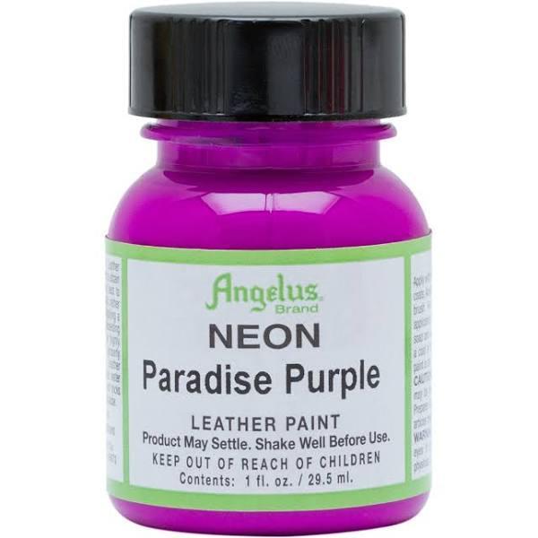 Angelus Neon Acrylic Paint Paradise Purple 29ml Use On Leather, Vinyl or Fabric