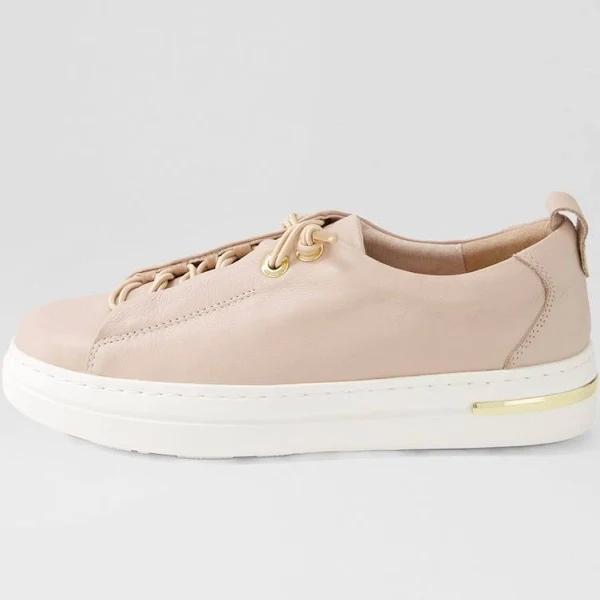 Django & Juliette Wattel Rose White Leather Sneakers Rose White Sole Womens Sneakers Platforms Shoes