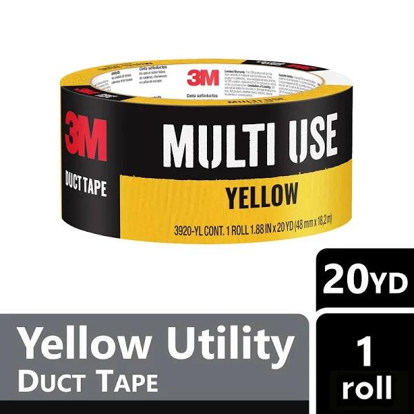 3M 48mm x 18.2m Yellow Duct Tape