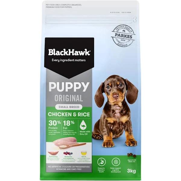 Black Hawk Puppy Chicken & Rice Small Breed Dog Food - 3kg