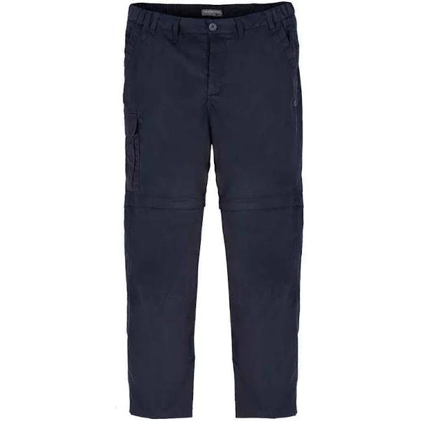 Craghoppers Mens Expert Kiwi Convertible Cargo Trousers Dark Navy 30R Recycled Polyester Cotton Mens Cargo Trousers