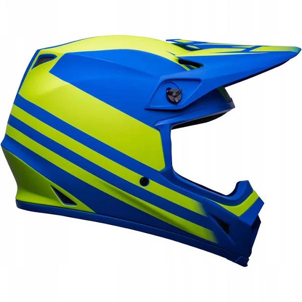 Bell MX 9 MIPS Disrupt Helmet Classic Blue Yellow