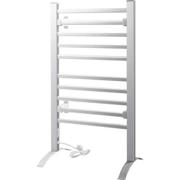 Devanti Heated Towel Rail Rack Bathroom Aluminum Electric Rails Warmer Clothes 10 Rungs