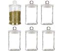 Glass Apothecary Jars 4500ml [4 Pack] Candy Lolly Buffets Wedding Candle Making Kitchen Canister Food Storage Container Decorative Elegant Home Decor