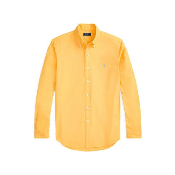 Polo Ralph Lauren Classic Fit Garment-Dyed Oxford Shirt in Yellow XL