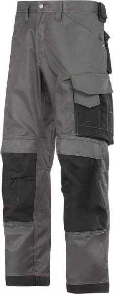 Snickers Mens DuraTwill Craftsmen Non Holster Trousers Muted Black/Black 31S