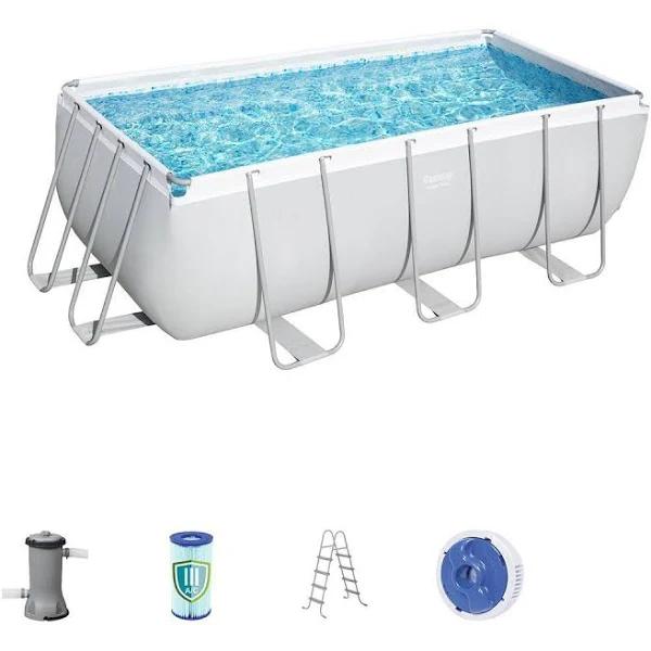 Bestway Above Ground Swimming Pool - 4.12 x 2.01 x 1.22m - Rectangular - Cartridge Filter Pump