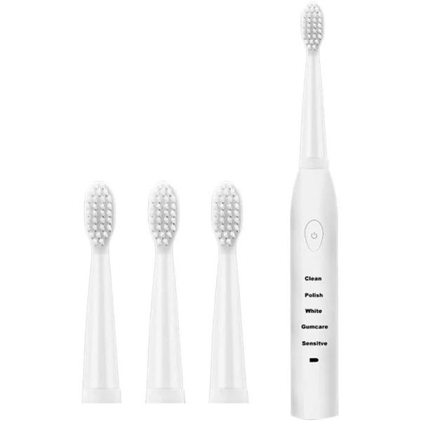 Amart Ultrasonic Electronic Rechargeable Toothbrush White