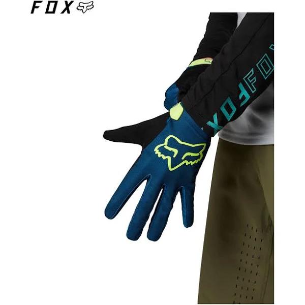 Fox Ranger Mens MTB Gloves - Blue/Yellow - SM - AfterPay & zipPay Available