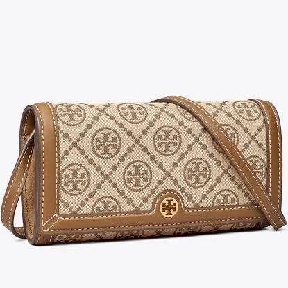 Tory Burch T Monogram Jacquard Wallet Crossbody