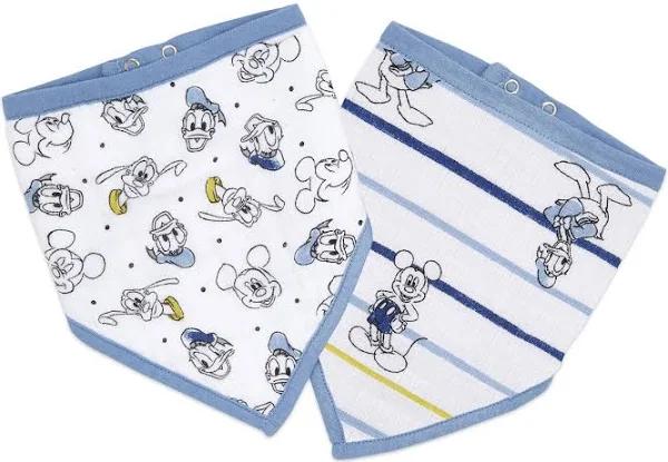 Aden & Anais Essentials Disney Bandana Bibs 2 Pack - Mickey Stargazer