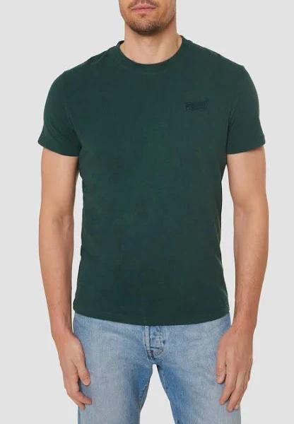 Superdry Buck Green Organic Cotton Vintage Logo Embroidered T-Shirt