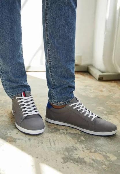 Tommy Hilfiger Canvas Lace Up Trainers Grey EU 44 Man