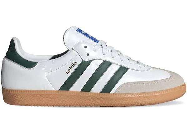 Adidas Samba OG - Cloud White/Collegiate Green/Gum, 7.5