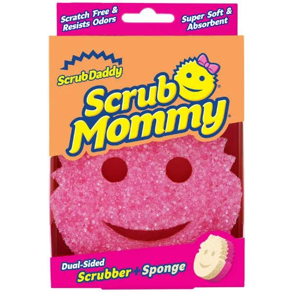 1 X Scrub Mommy Pink Purple Sponge Scratch Free Cleaning Scrubber