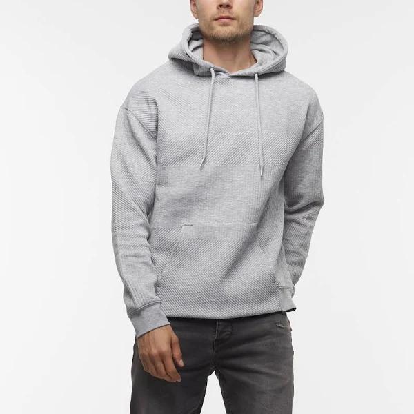 Industrie Men The Robinson Hoodie in Light Grey Heather S