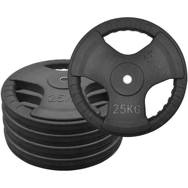 Total 100kg Set1 Standard 26.5mm Rubber Coated Weight Plate Set - Commercial Grade