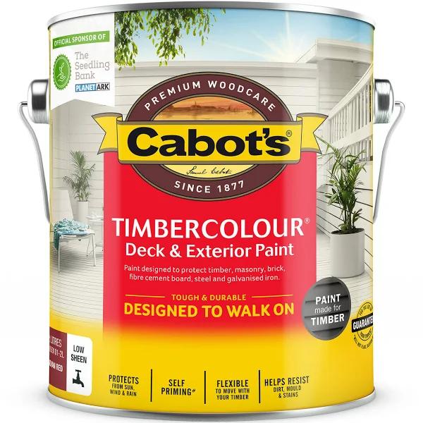 Cabot's Timbercolour Deck & Exterior Paint Indian Red 2L