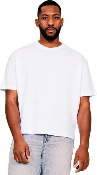 Casual Classics Mens Ringspun Cotton Oversized T-Shirt (White) (5XL)