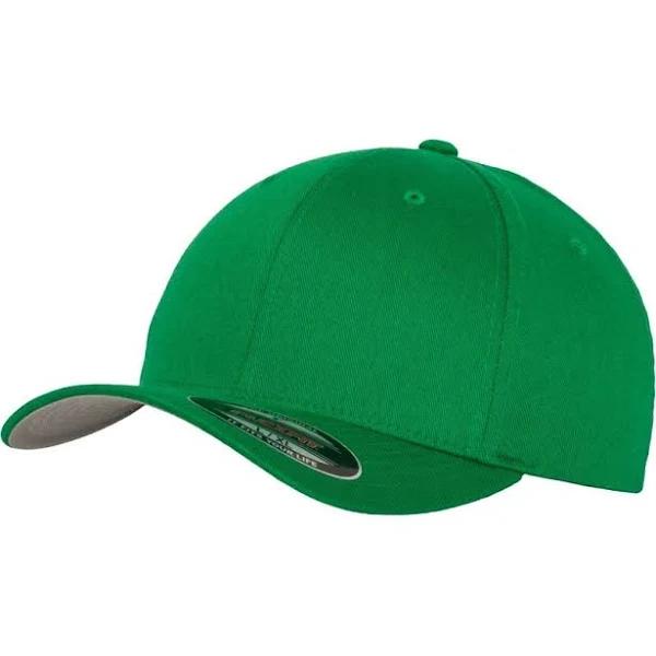 Yupoong Mens Flexfit Fitted Baseball Cap Pepper Green SM