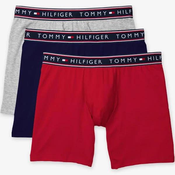 Tommy Hilfiger Men's Cotton Stretch Boxers - 3 Pack (Mahogany, Size S)