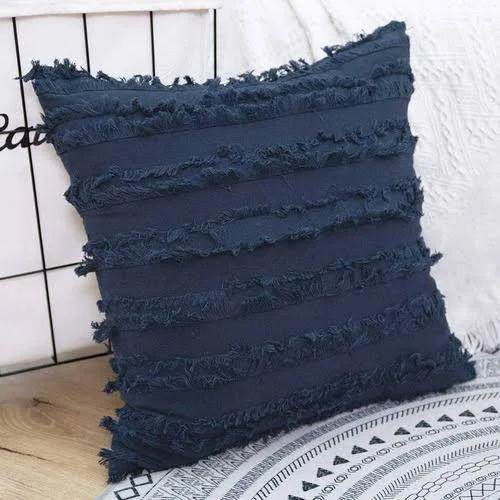 Luxton Linen & Cotton Cushion Cover Colour: Navy Blue - Pay with AfterPay or zipPay On Chair & Sofa Cushions