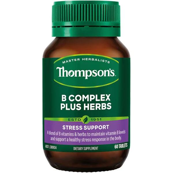 Thompson's B Complex Plus Herbs 60 Tablets