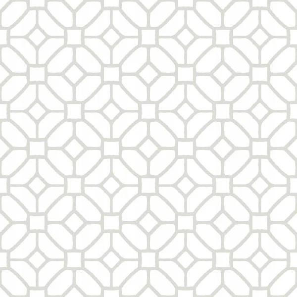 FloorPops FP2946 Lattice Peel Stick Floor Tiles, White & off-white