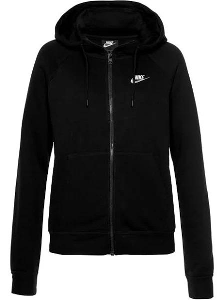 Nike Sportswear Essential Women's Full-Zip Fleece Hoodie - Black