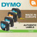 Dymo LetraTag 12mm x 4m Plastic Tape White - Pack 2