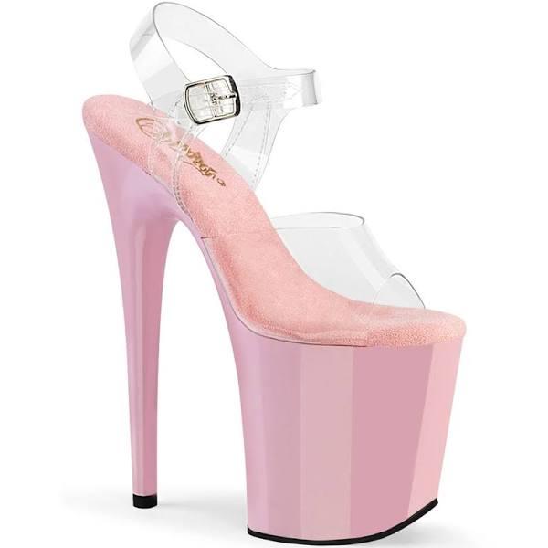 Pleaser FLAMINGO-808 Clear /Baby Pink Size 12