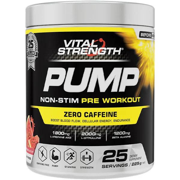 Vital Strength Pump Non-Stim Pre Workout Watermelon 225g