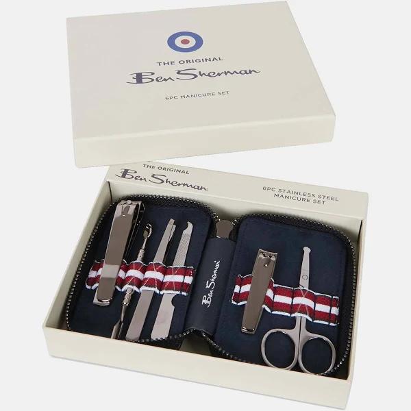 Ben Sherman 6pcs Stainless Steel Manicure Set Navy