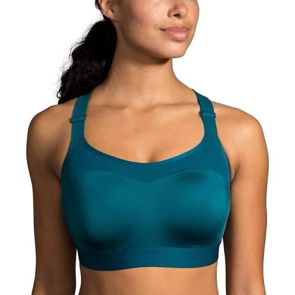 Brooks Deep Sea & Lime Dare Run Racerback Bra 36D