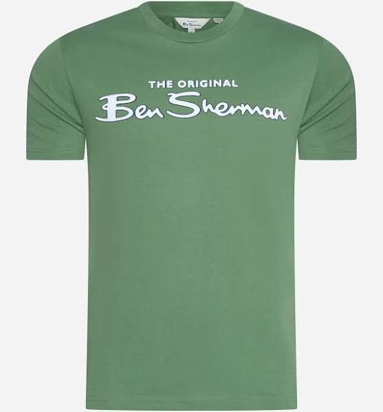 Ben Sherman Signature Flock Tee X-Large Rich Fern