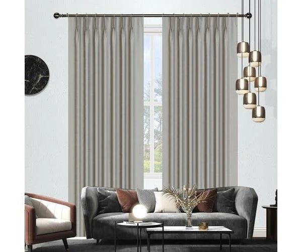 Oregon Blockout Pinch Pleat Curtains Pair