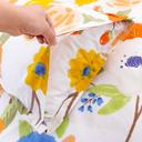 Dreamaker 100% Cotton Sateen Quilt Cover Set Lily in Orange Print King Single