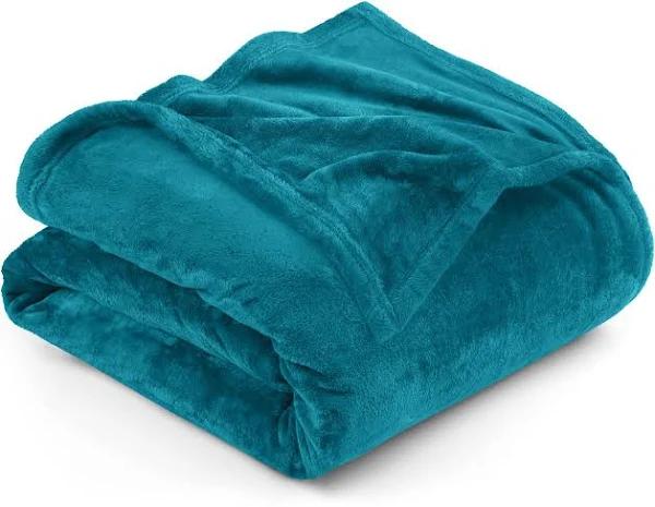 Utopia Bedding Fleece Blanket Twin Size Turquoise 300gsm Luxury Bed Blanket Anti-static Fuzzy Soft Blanket Microfiber (90x66 Inches)