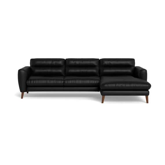 fistral Leather Modular Sofa Black by Freedom