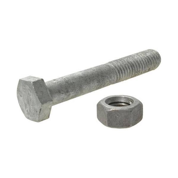 M16 x 2.00p x 70mm (PT) Metric Coarse Hex Bolt & Nut Galvanised