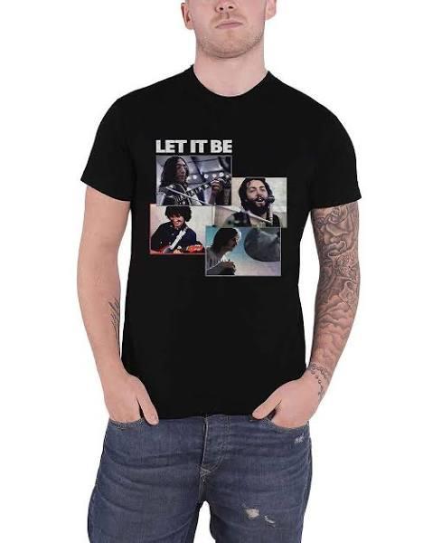 The Beatles - Let It Be Recording Shots Unisex XX-Large T-Shirt - Black