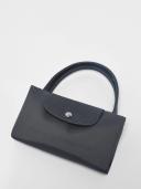 Longchamp Graphite-Coloured M Le Pliage Green Bag